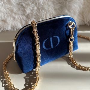 Dior beauty velvet cosmetic crossbody bag